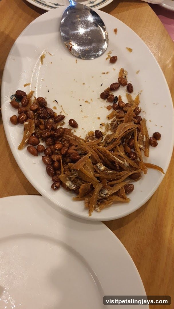 Peanuts and Anchovies on a Plate