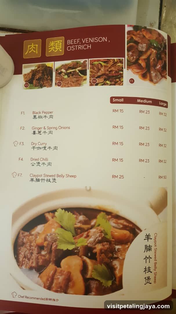 Beef, Venison, Ostrich