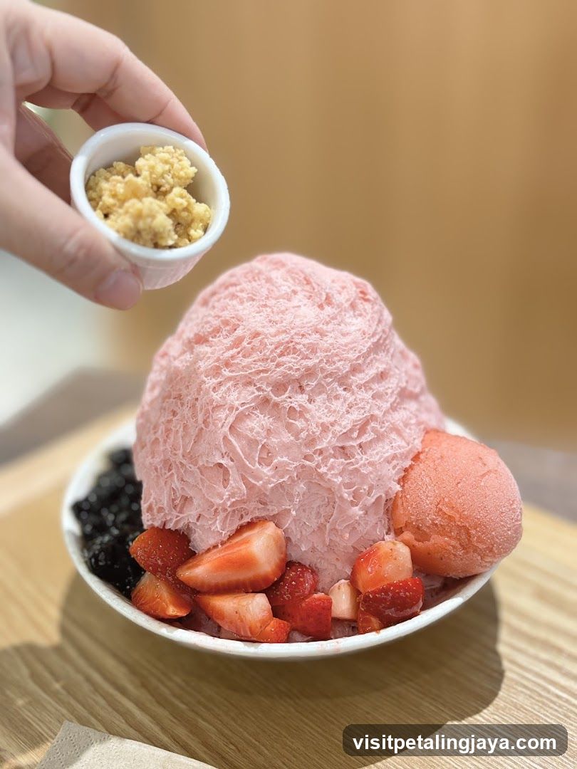 Strawberry Shaved Ice Dessert