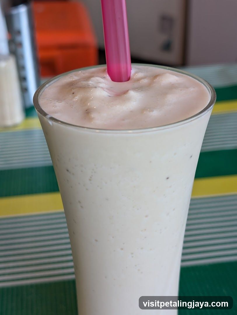 Creamy Drink with Pink Straw