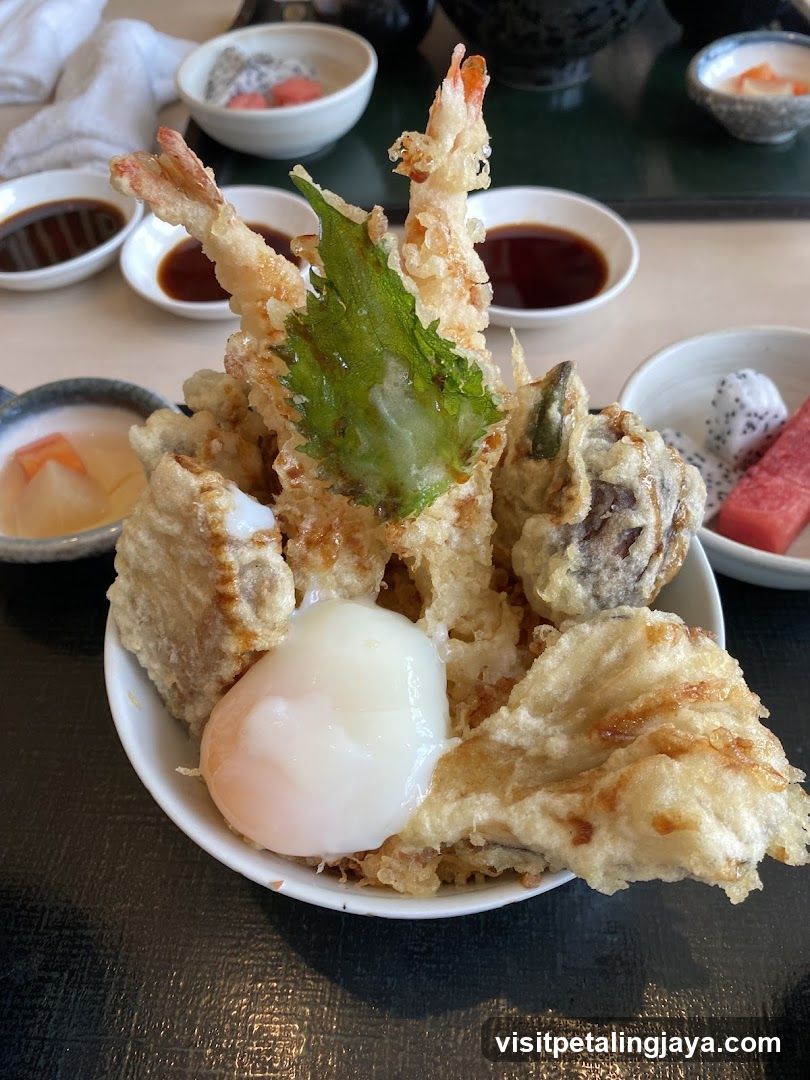 Tempura Bowl with Poached Egg
