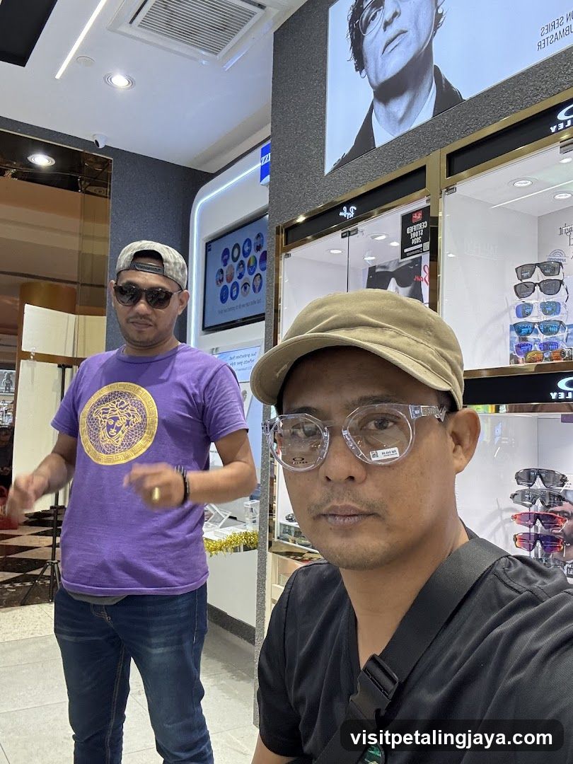 Two Men in an Eyewear Store