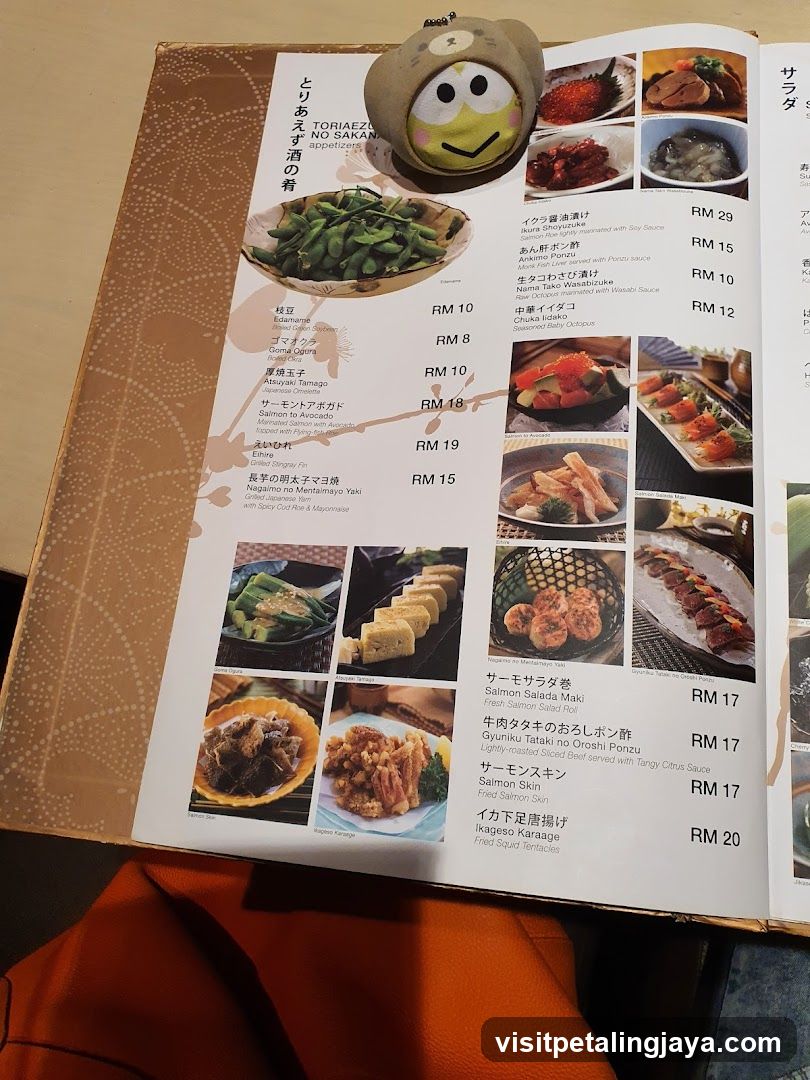 TORIAEZU NO SAKANA appetizers