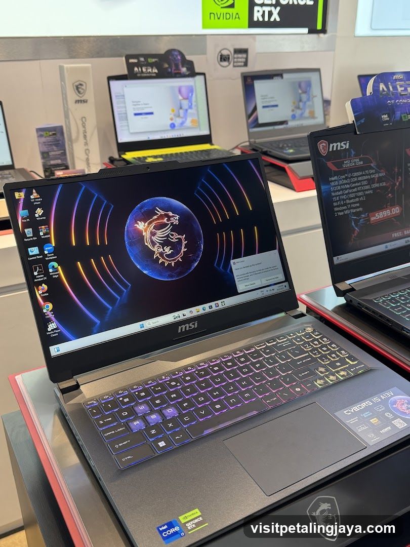 MSI Laptops on Display