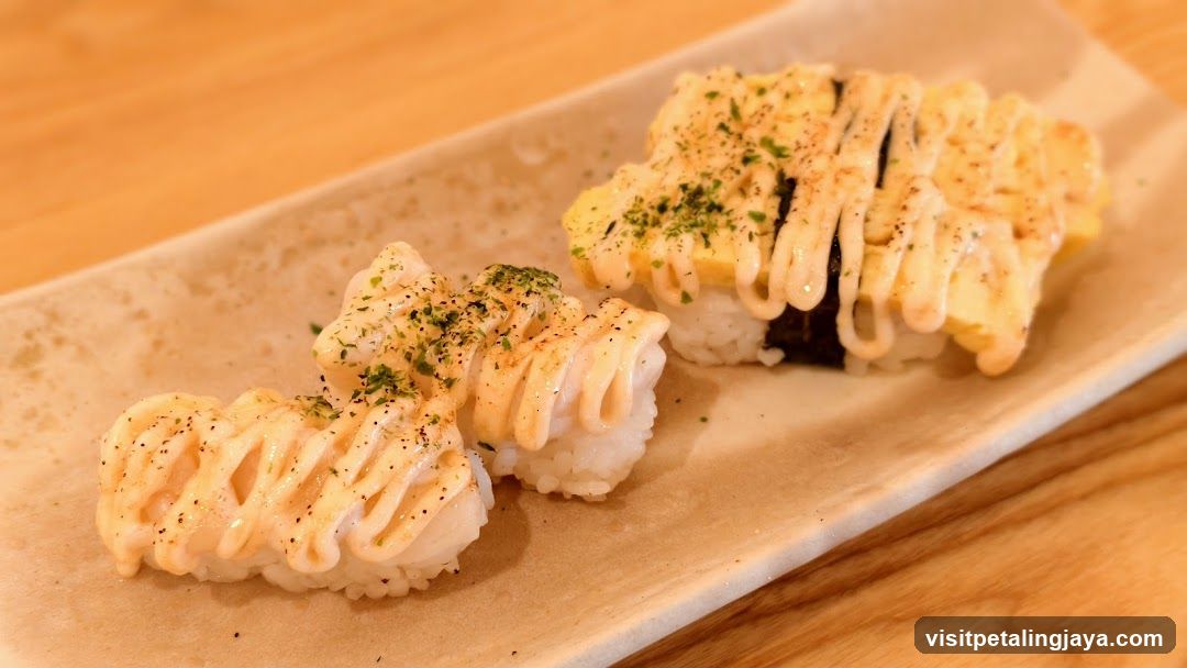 Sushi with Mayonnaise Drizzle