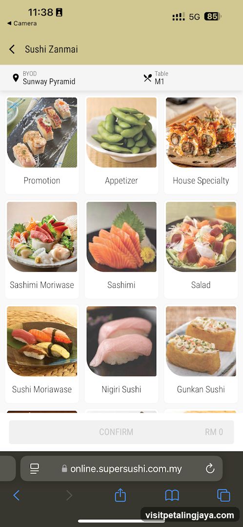 Sushi Zanmai Menu
