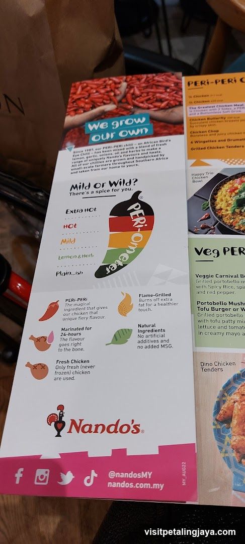 Nando's Menu Information