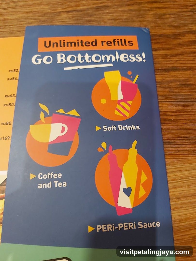 Unlimited refills Go Bottomless!