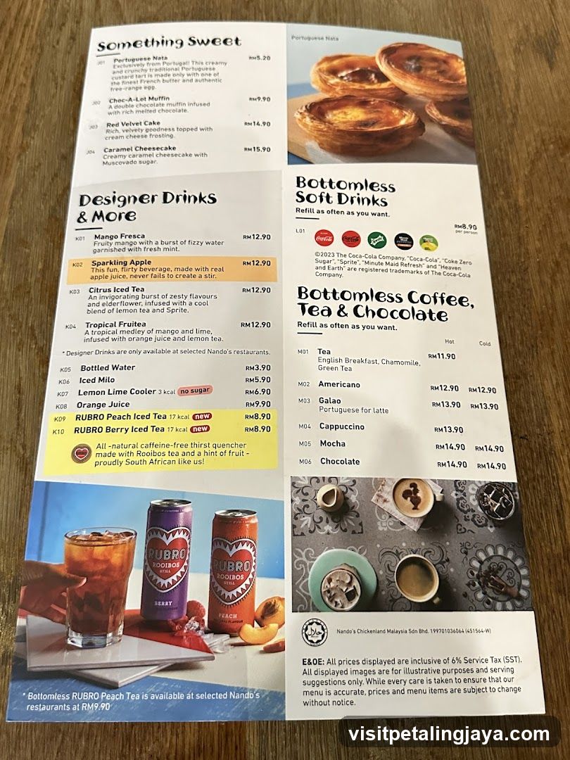 Nando's Menu
