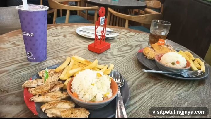 Restaurant Table with Food