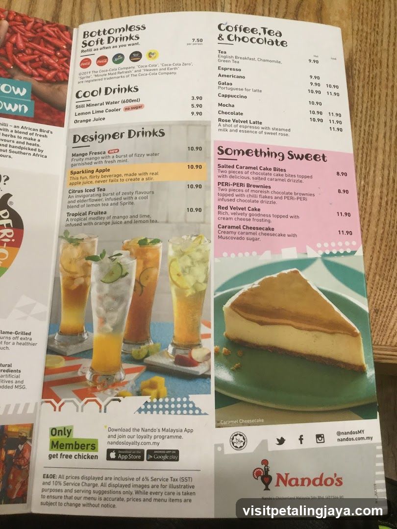 Nando's Menu