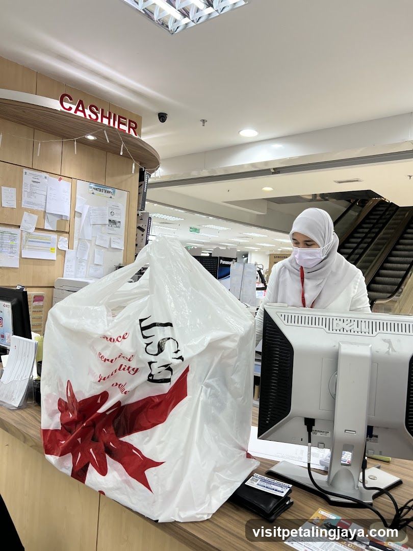 Cashier Counter with Shopping Bag