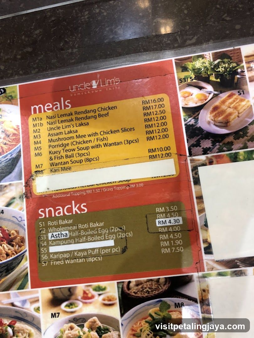 Uncle Lim's Homegrown Taste Menu