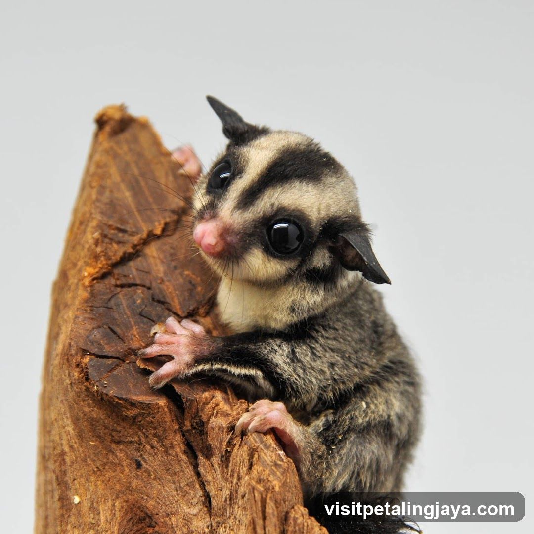 Sugar Glider on Wood