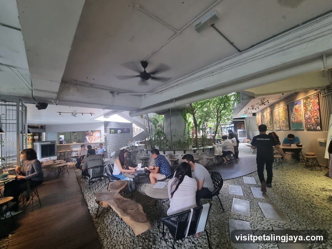 Cafe Interior with Patrons