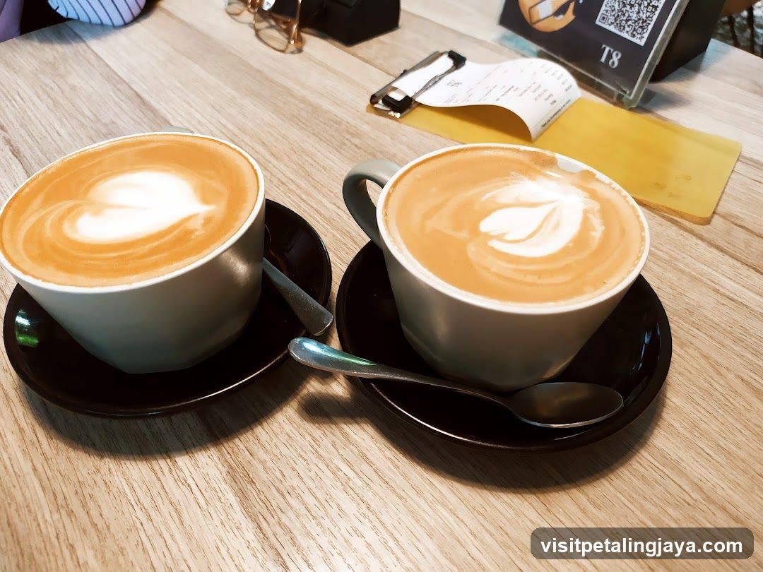 Two Lattes with Latte Art
