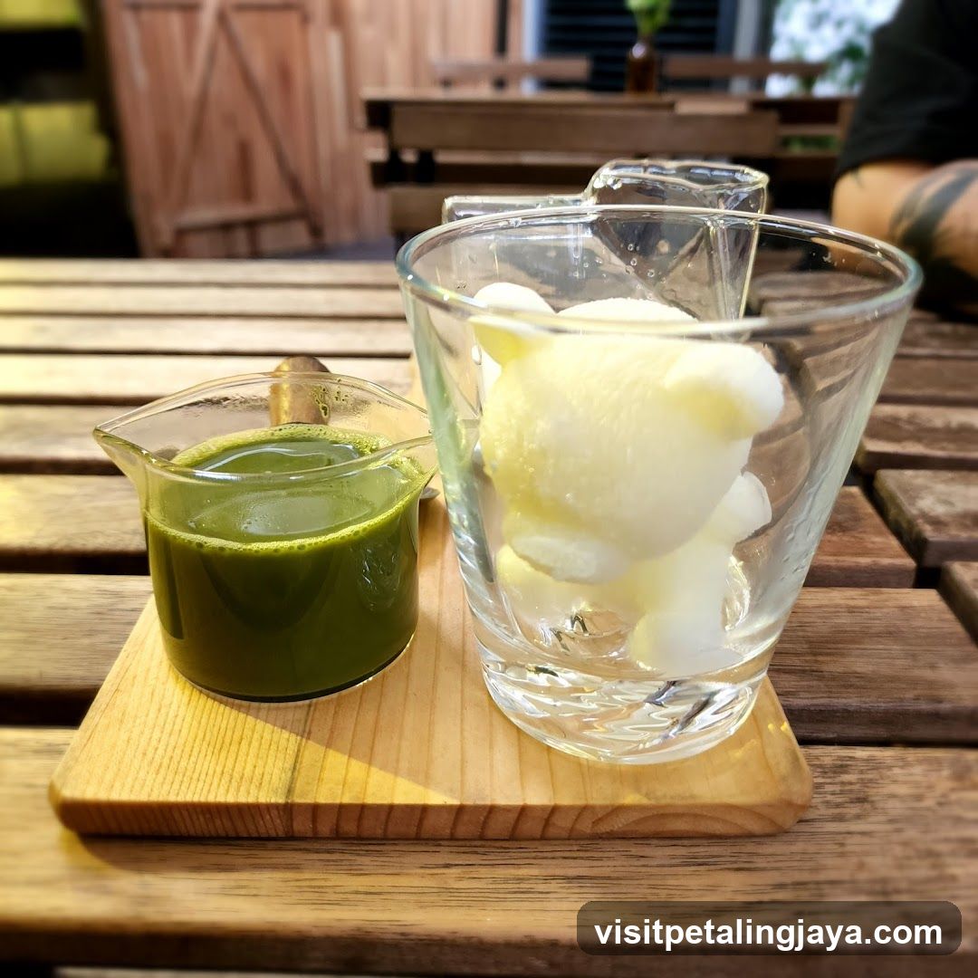 Matcha and Ice Cream Dessert