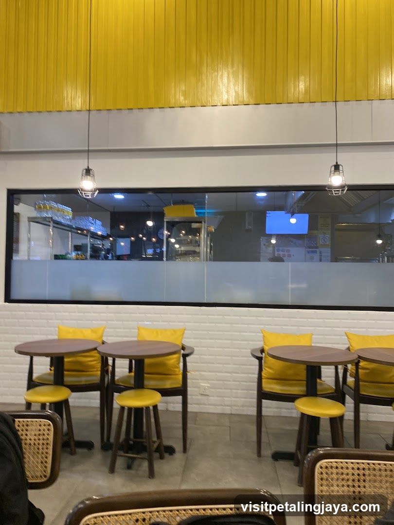Restaurant Interior with Yellow Accents