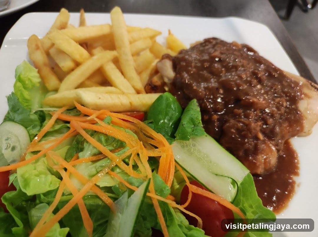 Steak with Fries and Salad