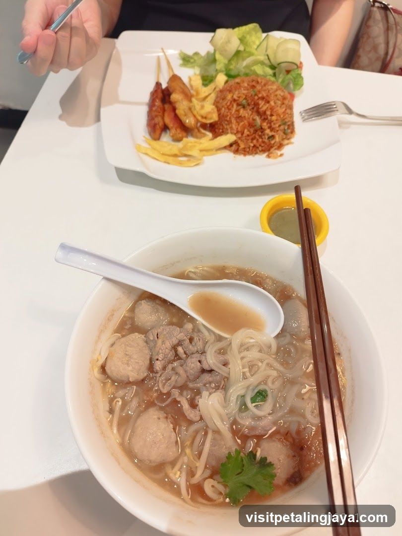 Noodle Soup and Fried Rice