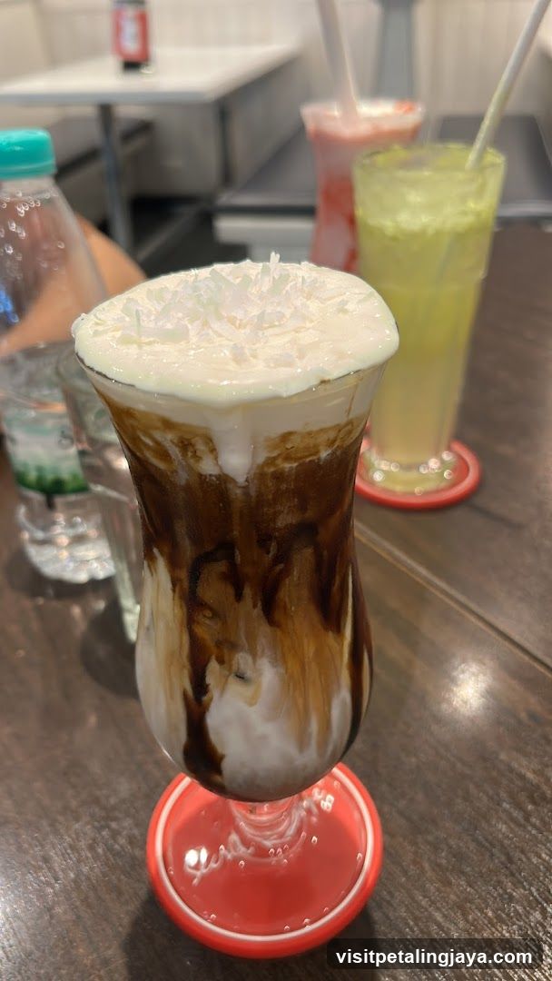Dessert Drink with Chocolate Drizzle