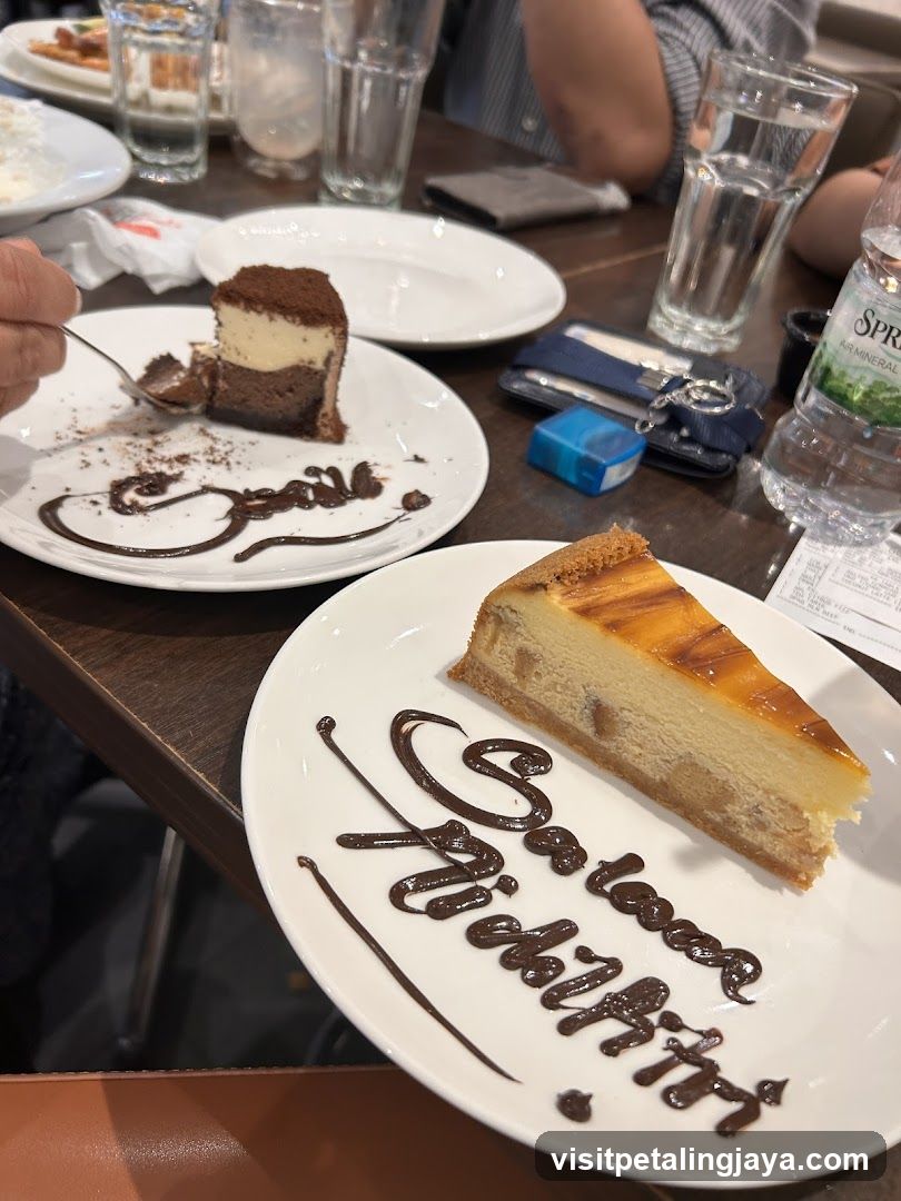 Dessert Plates with Chocolate Writing