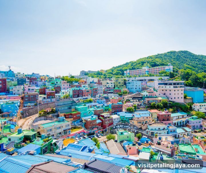 Colorful Hillside Neighborhood