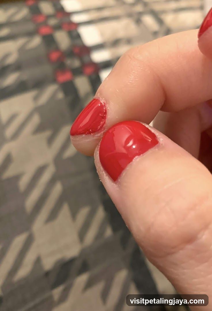 Red Nail Polish Close-Up