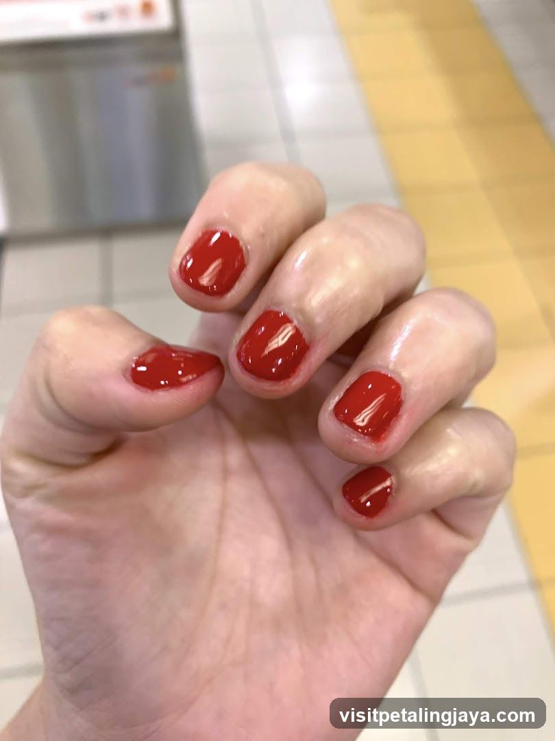 Red Nail Polish Close-Up