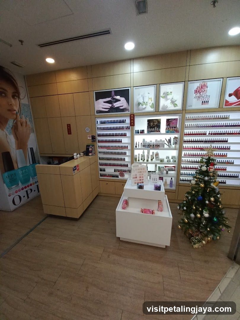 Beauty Store Interior with Christmas Decor
