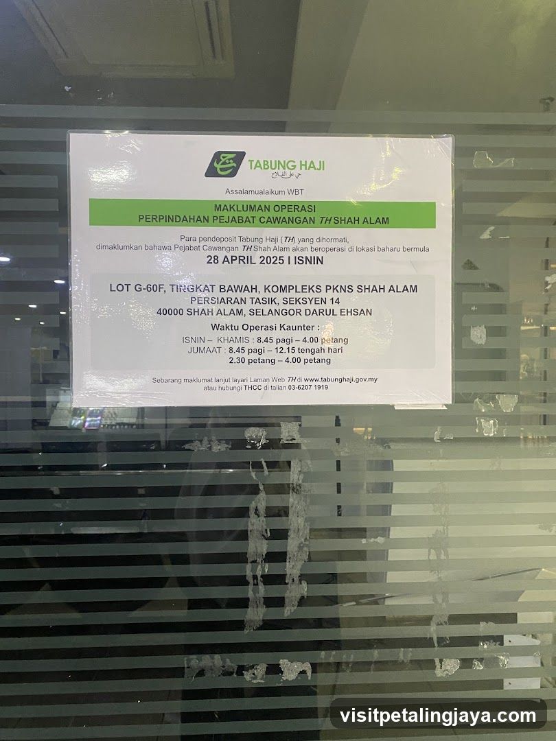 Tabung Haji Branch Relocation Notice