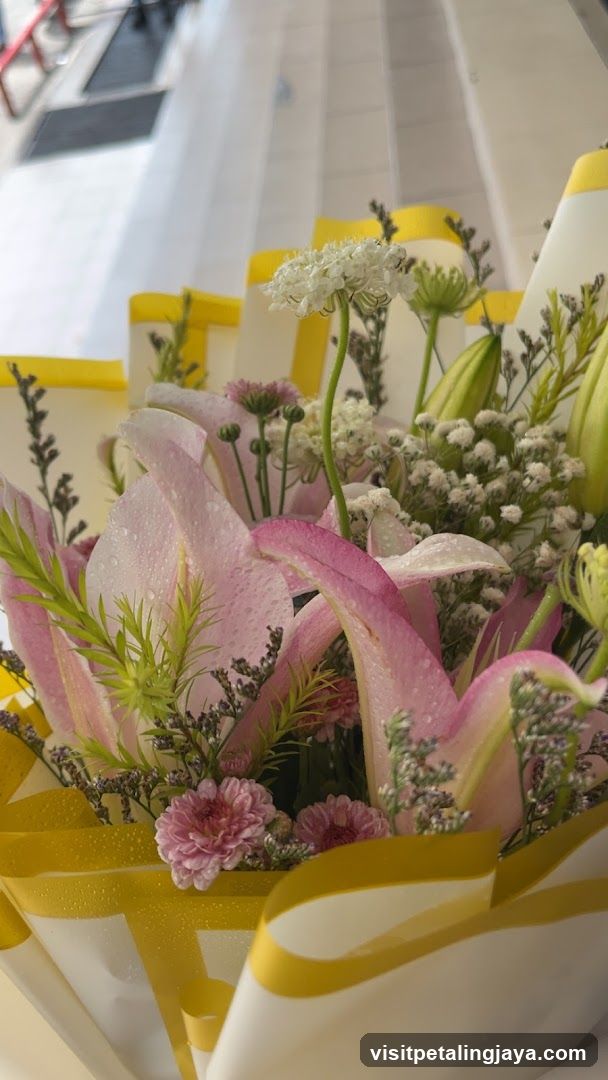 Pink and White Lily Bouquet
