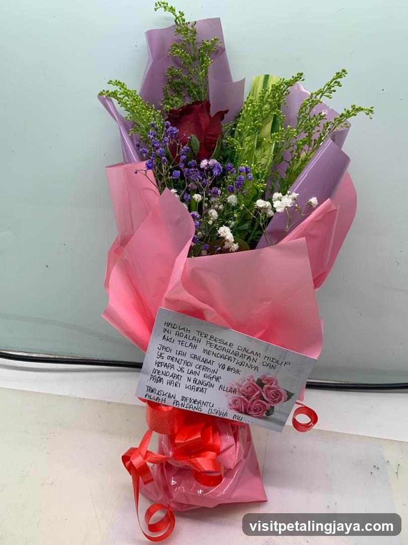 Bouquet with a note