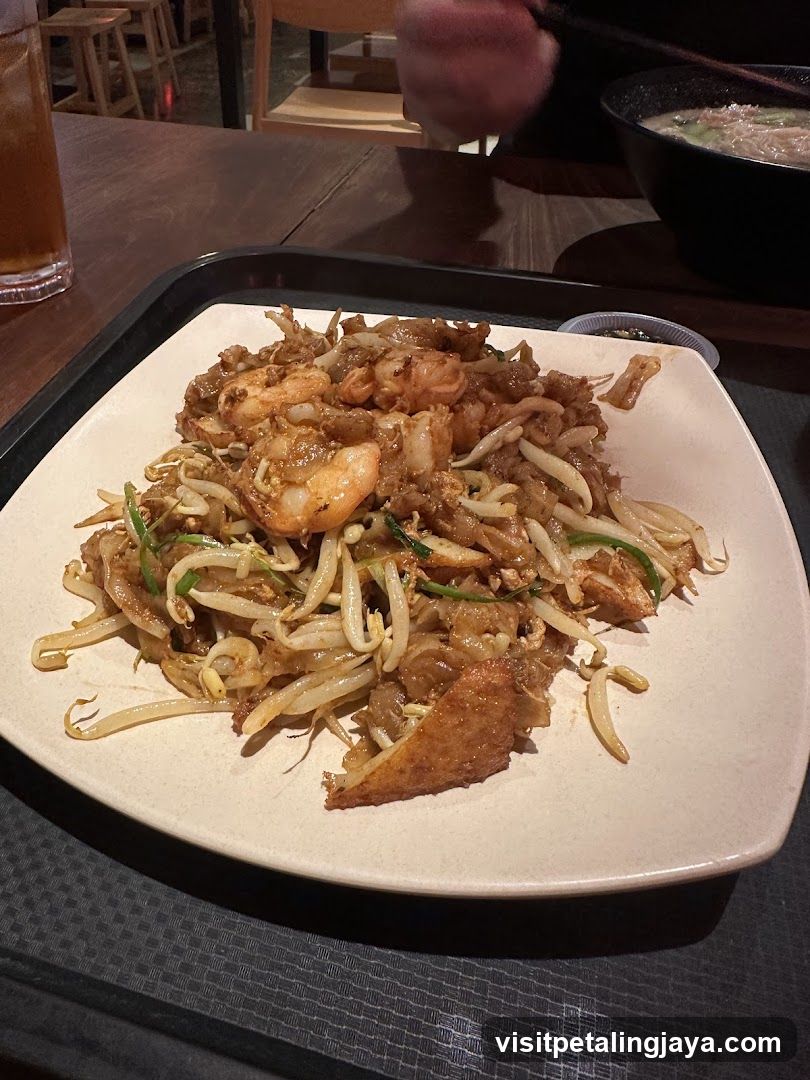 Plate of Fried Rice with Shrimp and Bean Sprouts