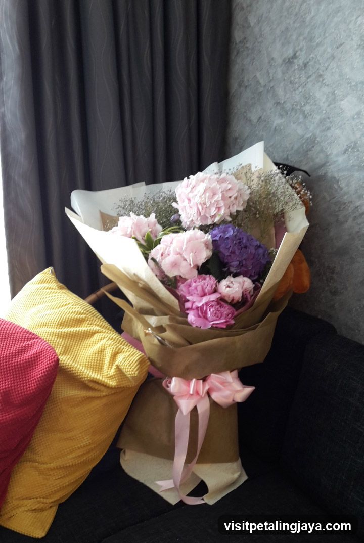 Flower Bouquet on Sofa