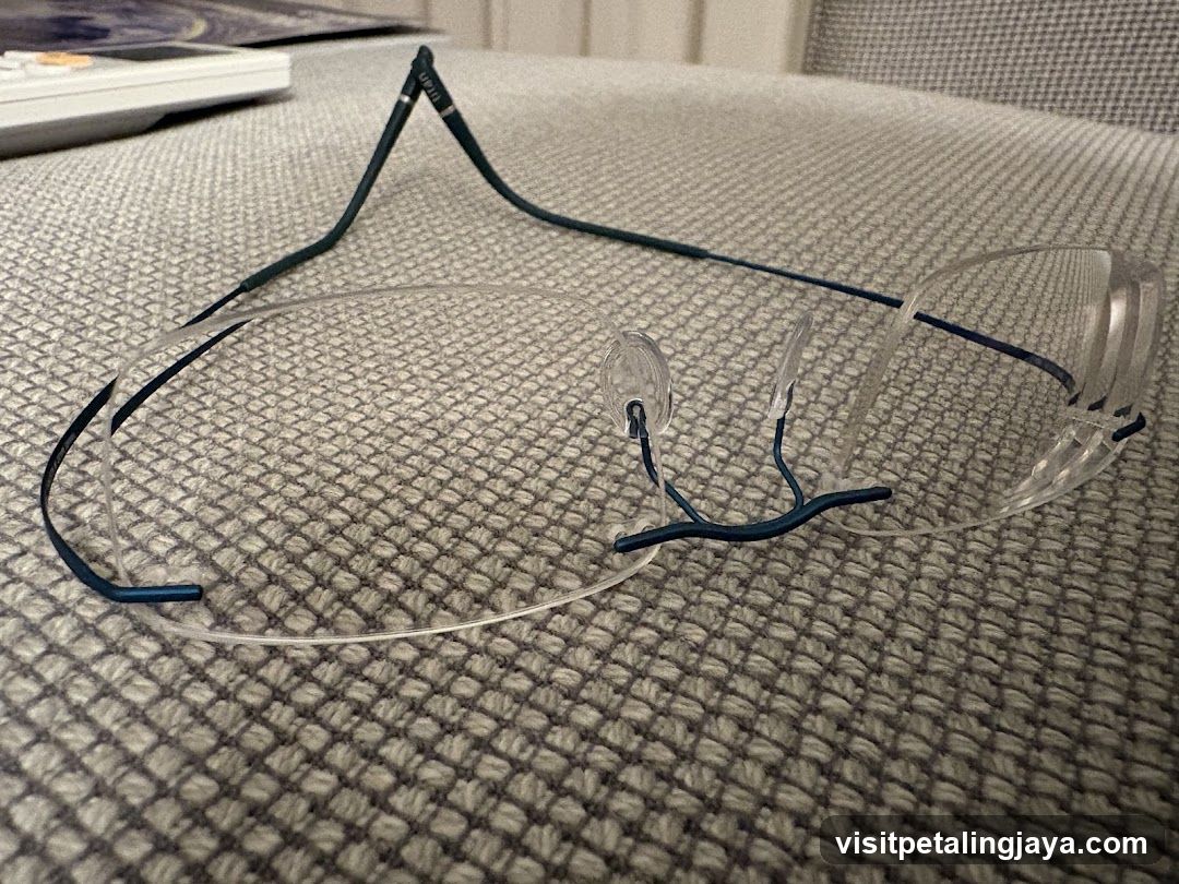 Safety Glasses on Fabric Surface