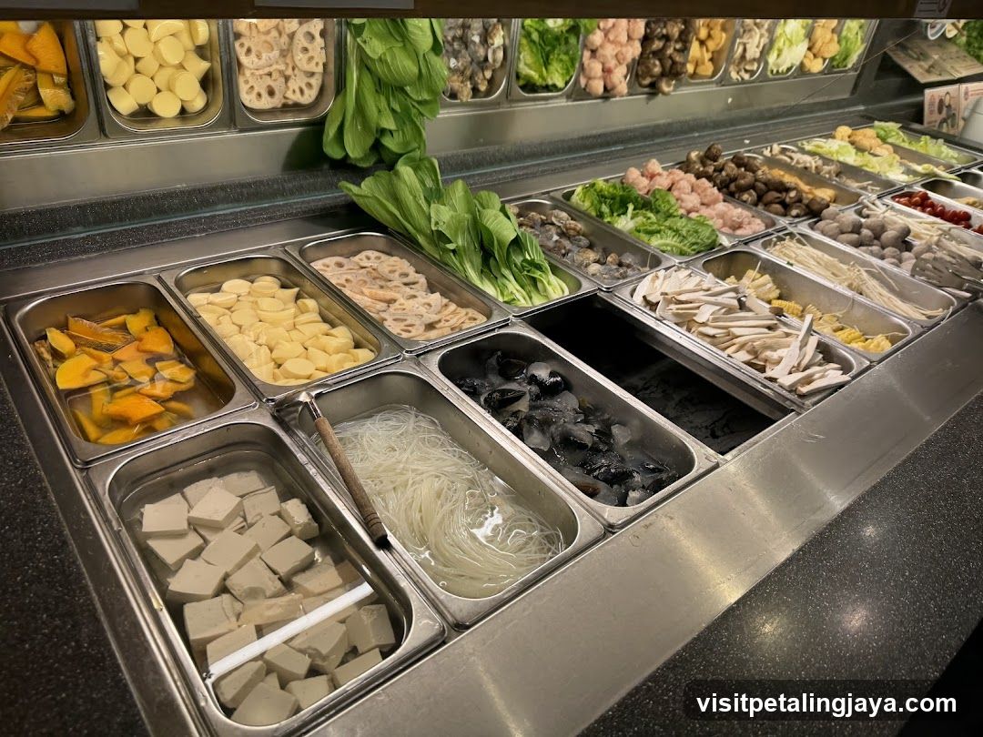 Buffet Display of Ingredients