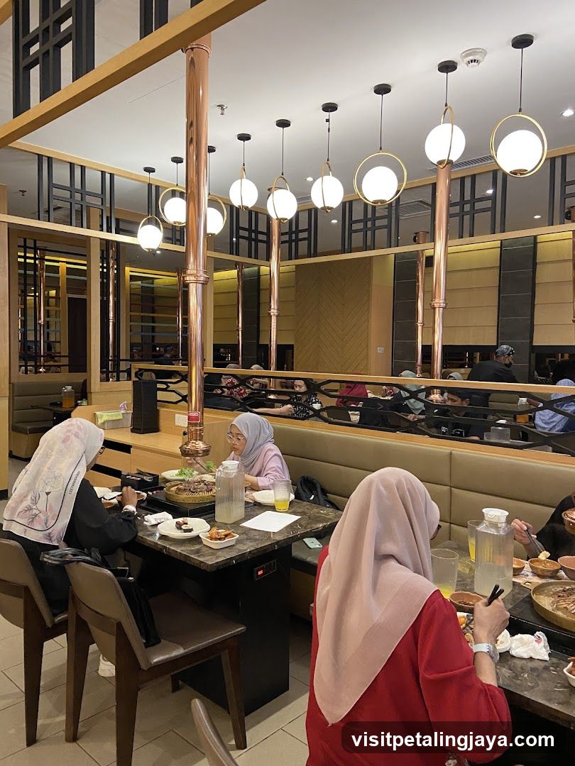 Restaurant Interior with Diners