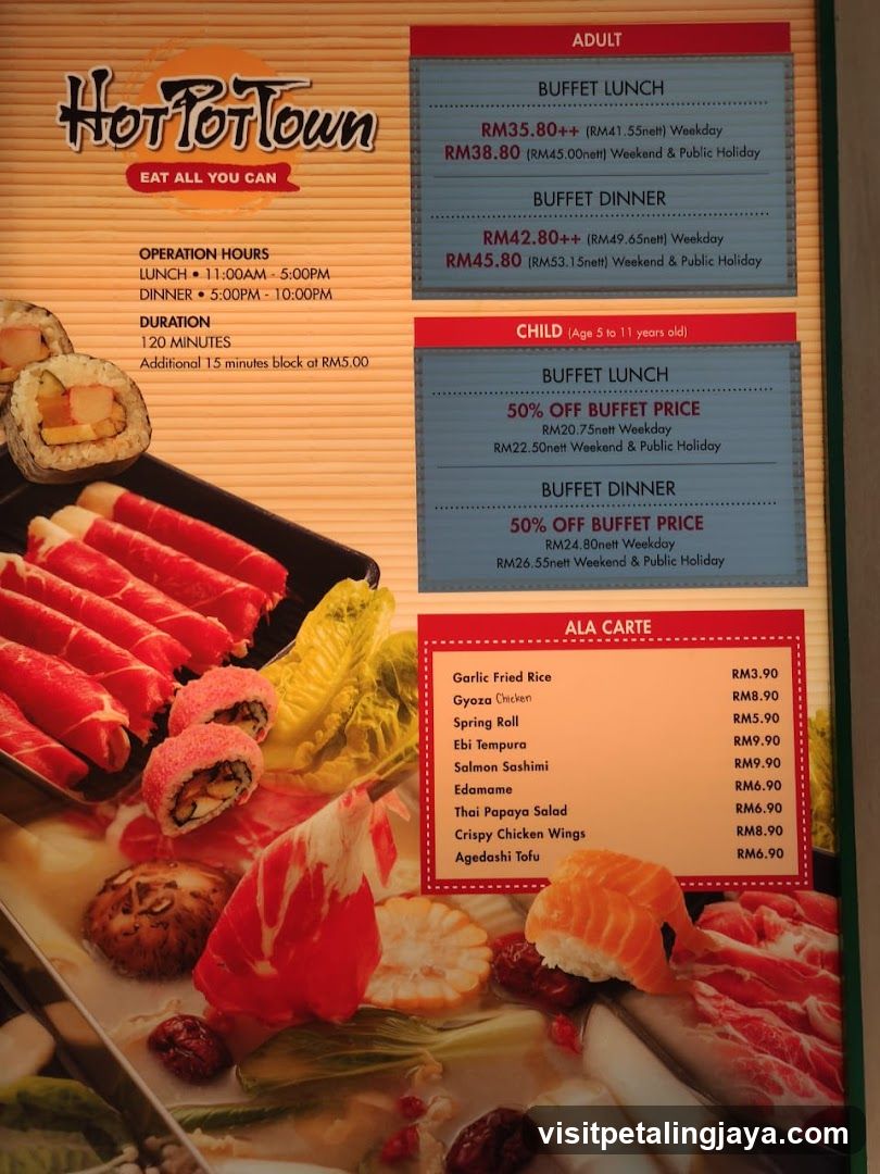 Hot Pot Town Menu