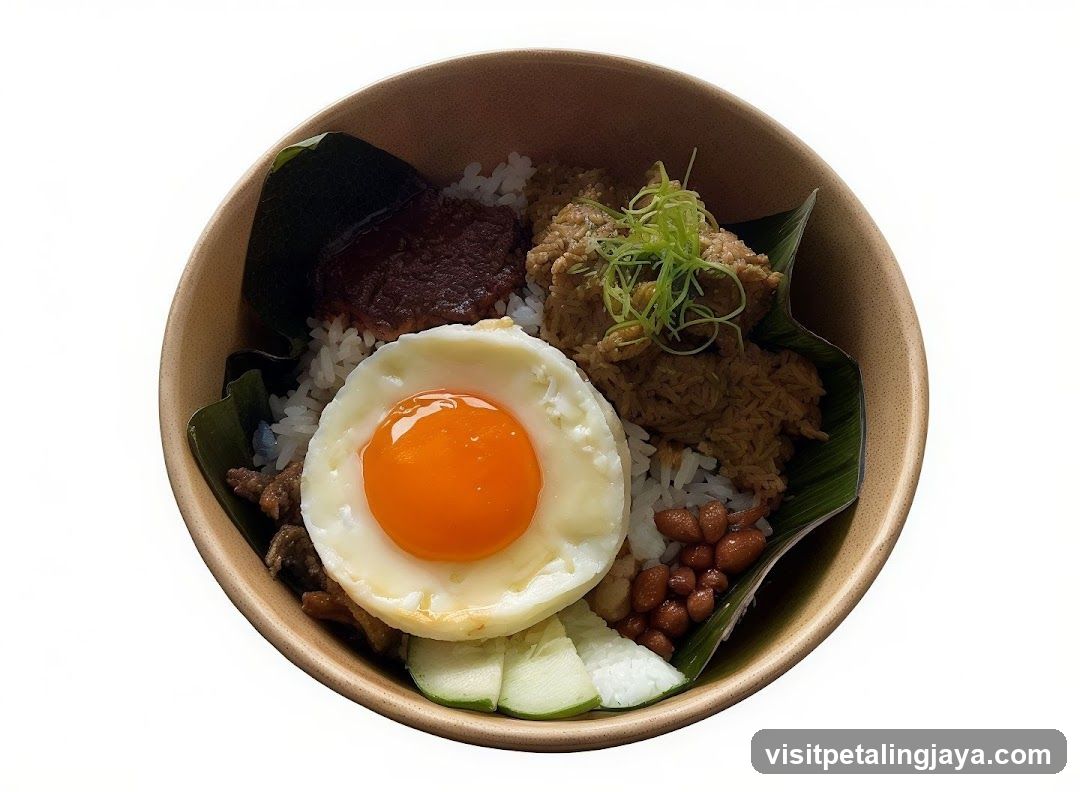 Nasi Lemak in a Bowl
