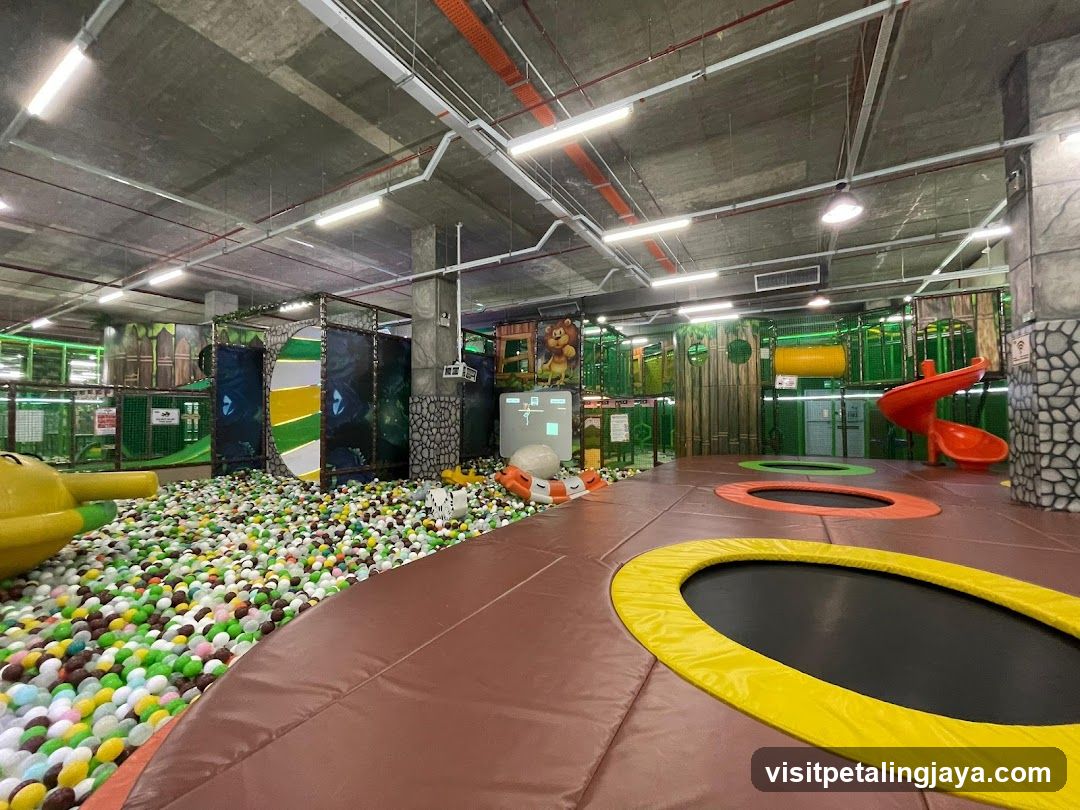 Indoor Playground with Ball Pit and Trampolines