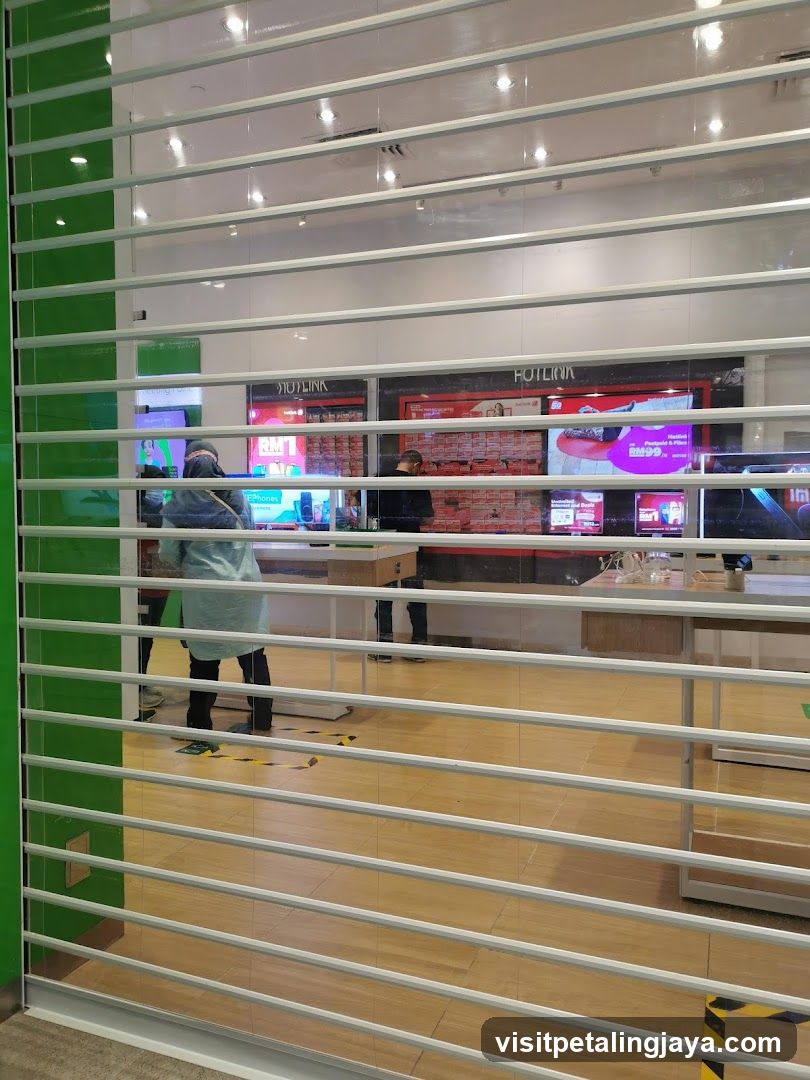 Storefront with rolling security gate
