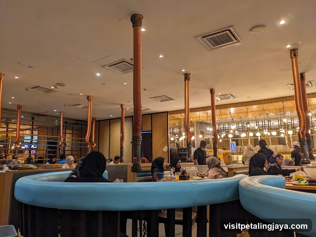 Restaurant Interior with Diners