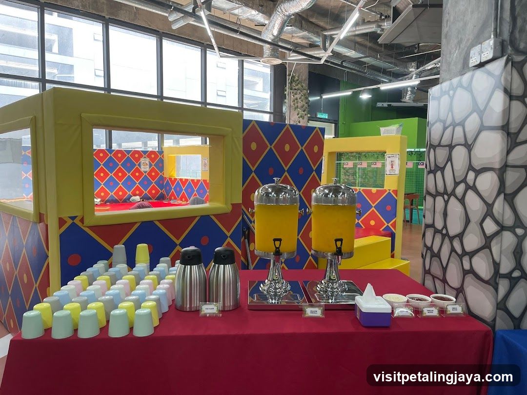 Beverage Station at an Indoor Play Area