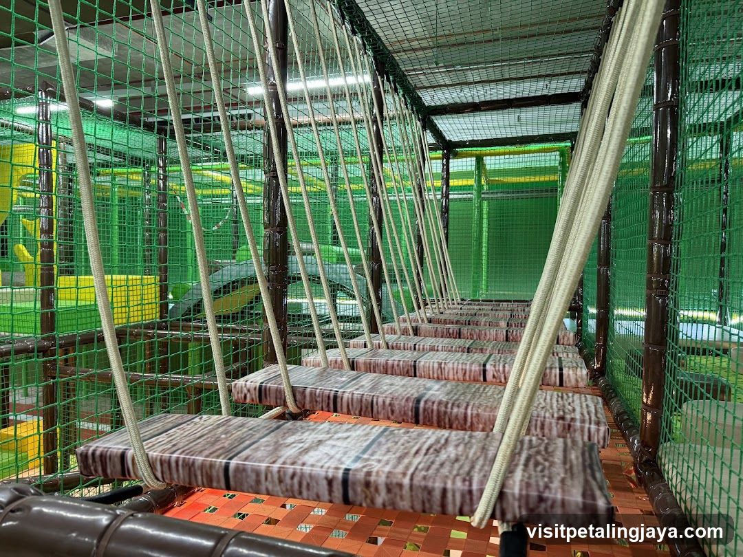 Indoor Playground Rope Bridge