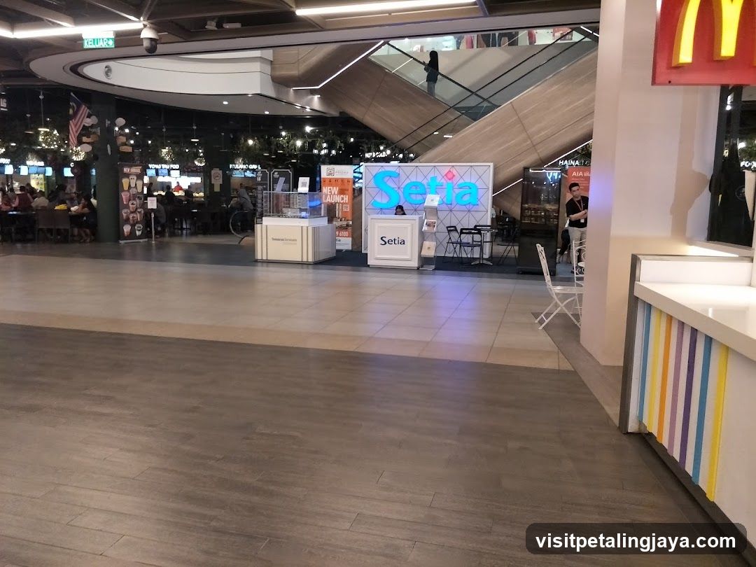 Mall Interior with Food Court and Setia Booth