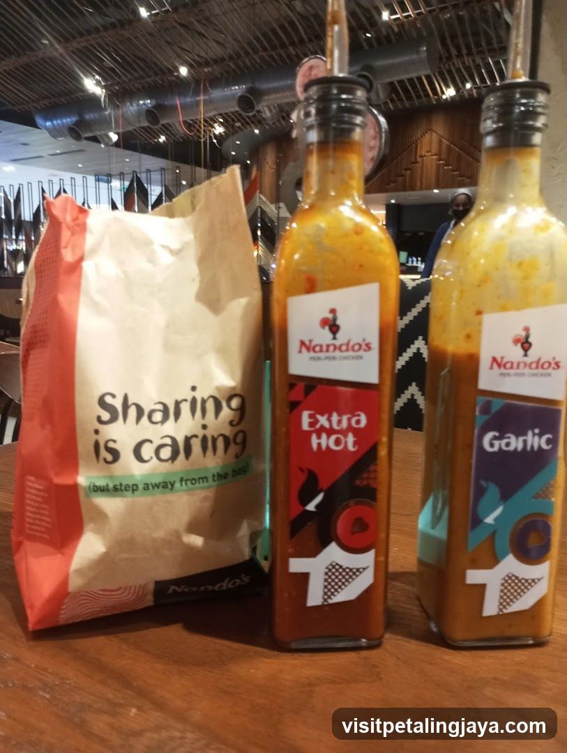 Nando's Sauces and Bag