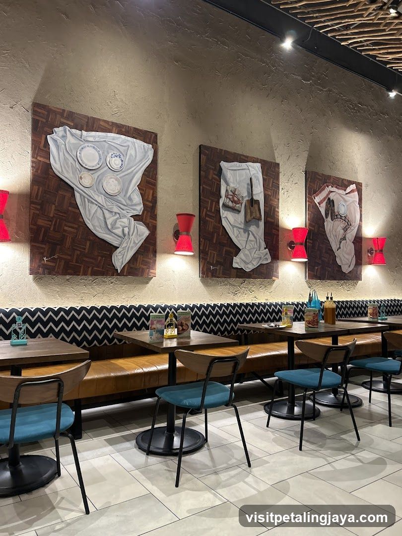 Restaurant Interior with Artwork