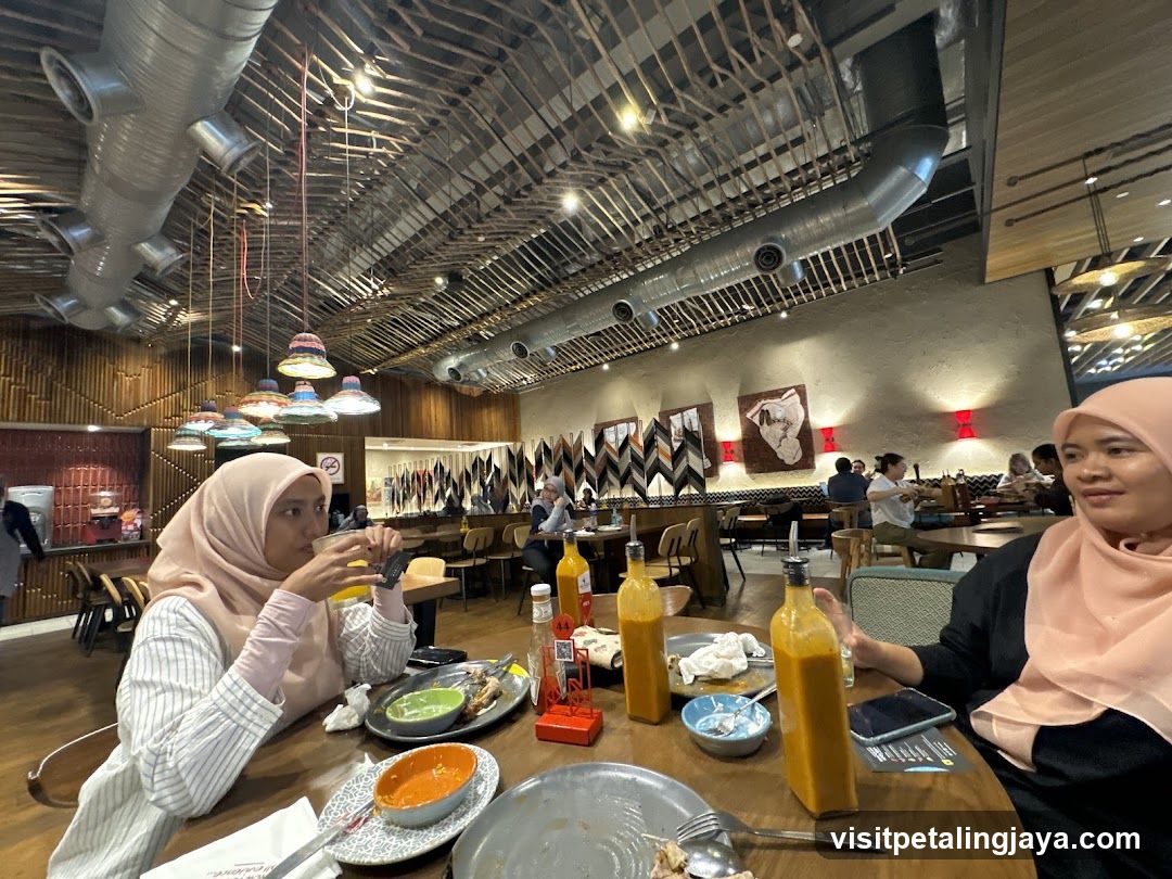 Restaurant Interior with Diners
