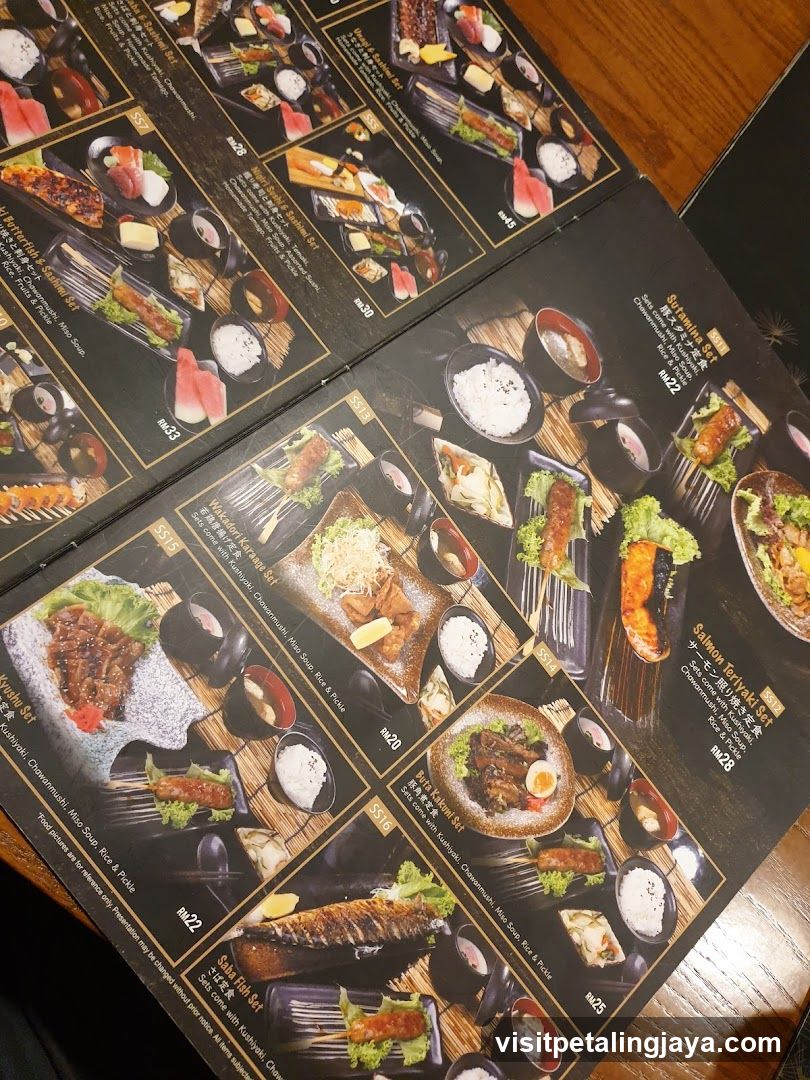 Japanese Set Menu